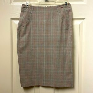 Express Design Studio multi color plaid pencil skirt with beautiful cut size 0